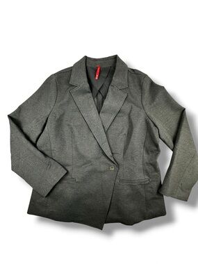 Spanx Charcoal Perfect Asymmetrical Tailored Blazer 2X NWOT